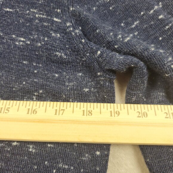 7 For All Mankind Wool Blend Heathered Blue Pullover Men's Size L - Picture 5 of 6